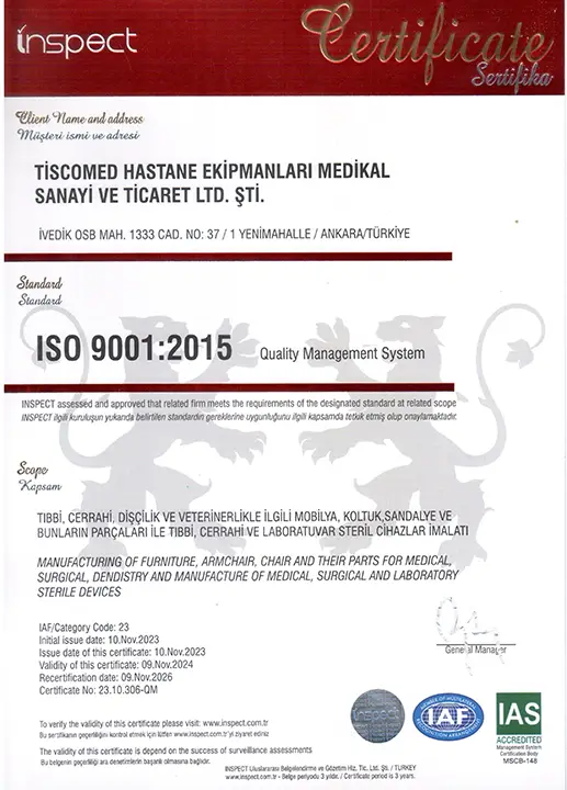ISO 9001 Quality Management Certification - VOLLEY Medical Technology Co., Ltd.